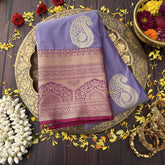 Vriksham Soft Lavender With Grand Paisley Design Minakari Work Kanchi Silk Saree-VS4784